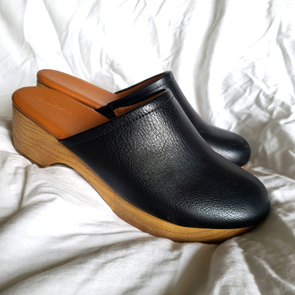 Black Heeled Clogs